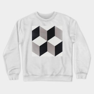 cement tiles - 3D cubes geometric pattern Crewneck Sweatshirt